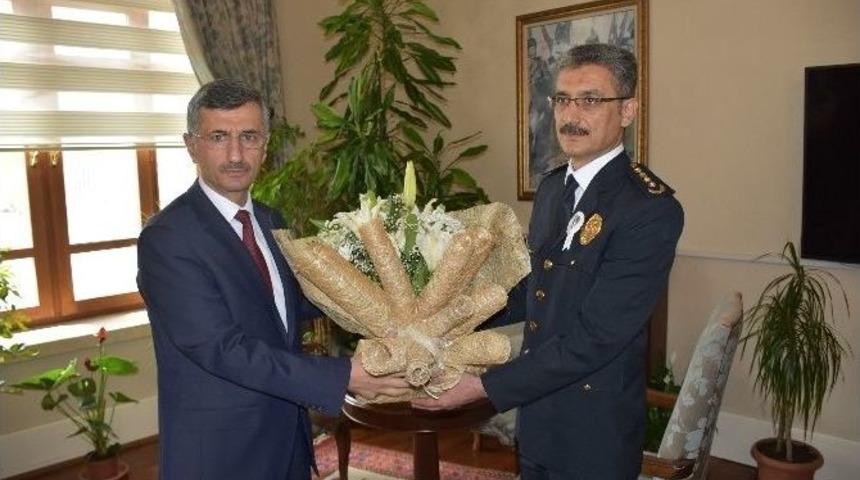 Emniyet Teşkilatı 171. Kuruluş Yıld&ouml;n&uuml;m&uuml;nde Vali Bektaş&rsquo;ı Ziyaret Etti