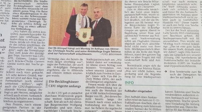 Altınordu, Alman Basınında