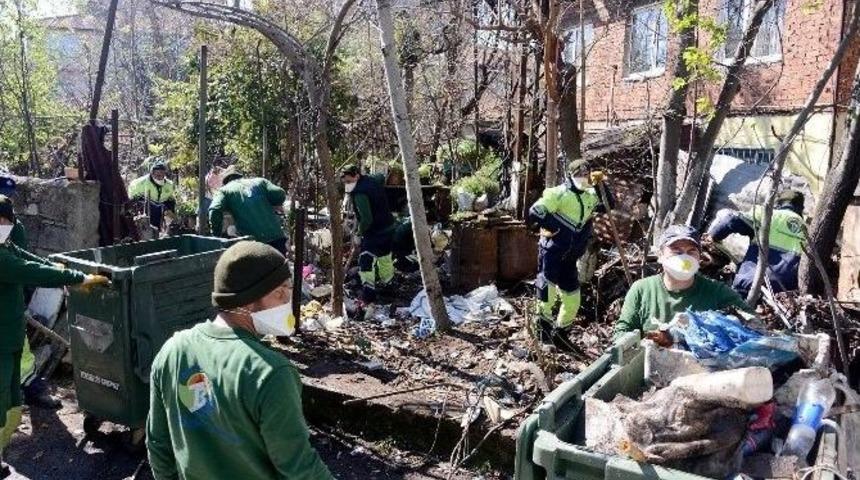 Tuzla Belediyesi, &Ccedil;&ouml;p Evden 8 Kamyon &Ccedil;&ouml;p &Ccedil;ıkardı