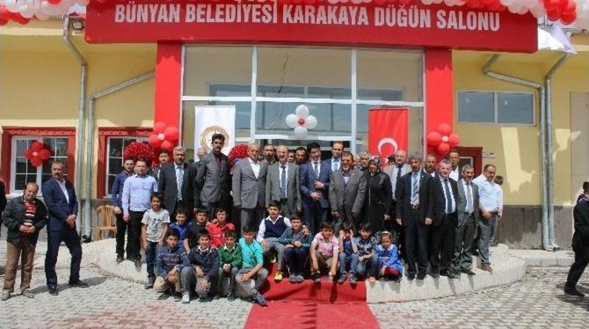 B&uuml;nyan Belediyesi Karakaya D&uuml;ğ&uuml;n Salonu Hizmete A&ccedil;ıldı