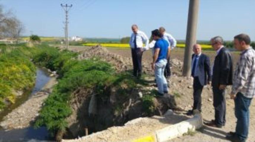 Teski Genel M&uuml;d&uuml;r&uuml; Başa, Hayrabolu Yağmur Suyu İnşaatı &Ccedil;alışmalarını İnceledi