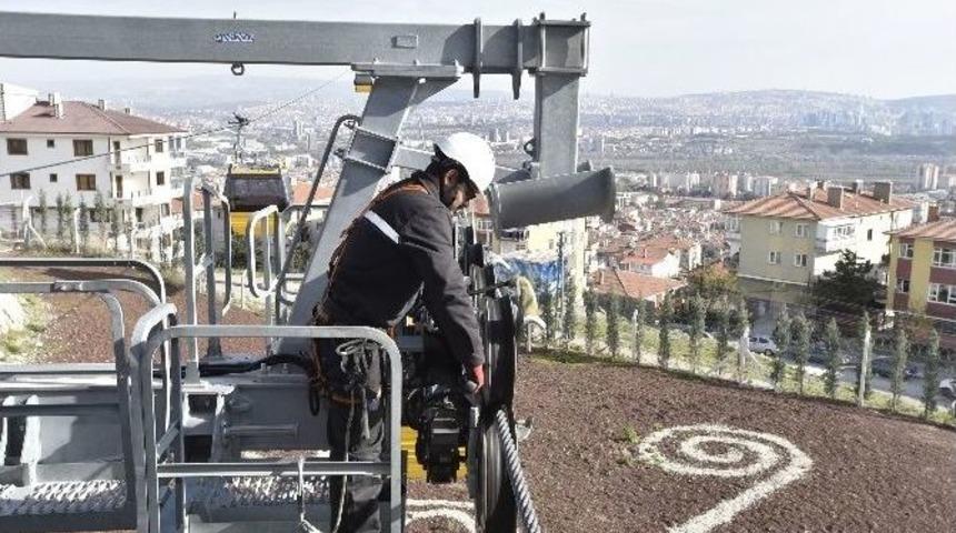 Yenimahalle-şentepe Teleferiği Bakımdan Ge&ccedil;ti