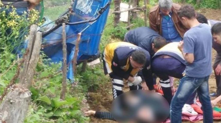 Tarım Aracının Altında Kalan Bir Kişi Ağır Yaralandı