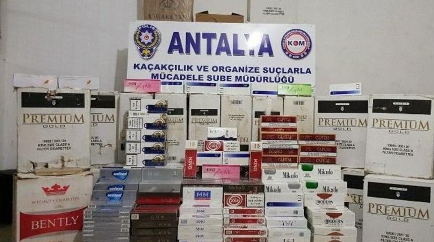 Antalya&rsquo;da Ka&ccedil;ak Sigara Operasyonu