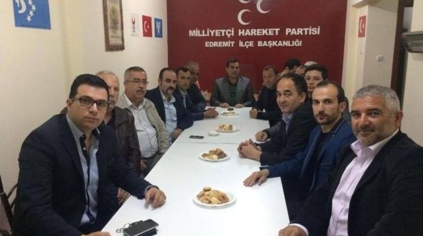 Edremit Ak Parti&rsquo;den Mhp&rsquo;ye Ziyaret