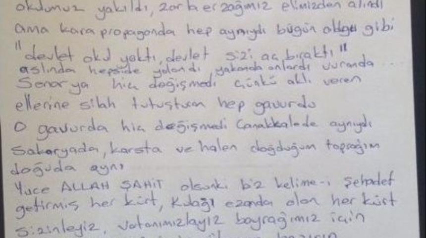 K&uuml;rt K&ouml;kenli Vatandaştan Hainlere Ders Niteliğinde Mektup