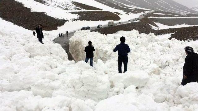 Van-bahçesaray Yoluna Çığ Düştü