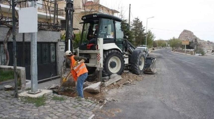 U&ccedil;hisar&rsquo;da Kaldırım Ve &Ccedil;evre D&uuml;zenleme &Ccedil;alışmaları Devam Ediyor