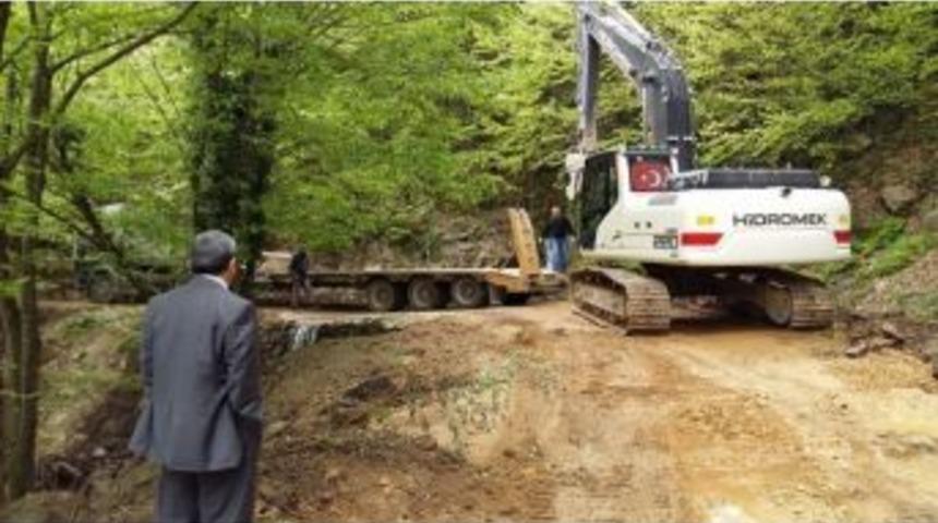 Delmece Yaylasında Yol Yapım Çalışması Başladı