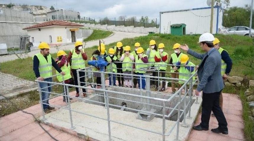 &Ouml;ğrenciler Atık Su Arıtma Tesisini Gezerek Bilgi Aldı