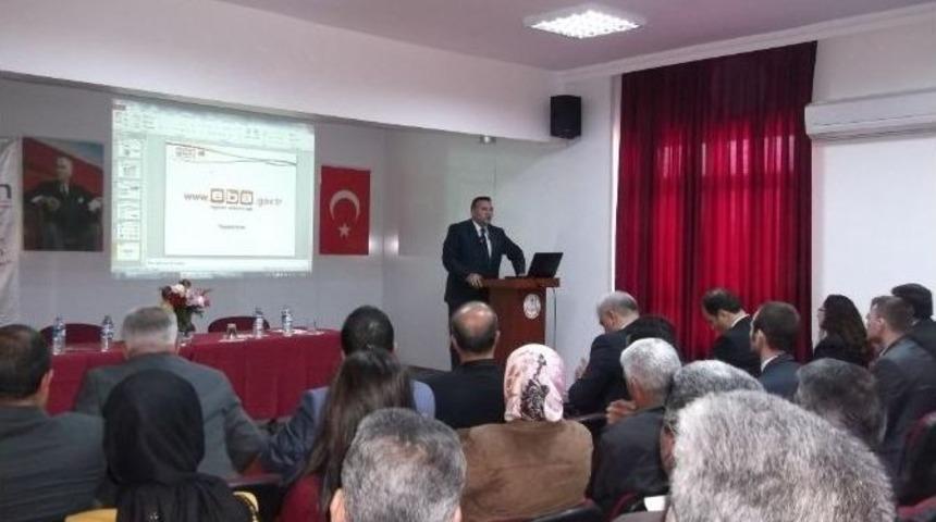 İl&ccedil;e Milli Eğitim M&uuml;d&uuml;rleri Toplantısı Aydıncık&rsquo;ta Yapıldı