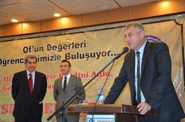 Çetin Nuhoğlu’ndan Oflu Öğrencilere Başarılı Olmanın Sırları