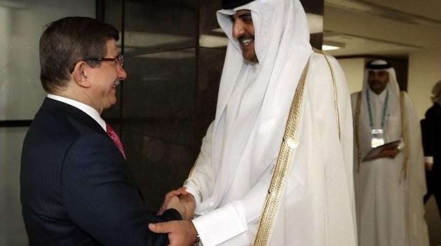 Başbakan Davutoğlu, Katar Emiriyle G&ouml;r&uuml;şt&uuml;