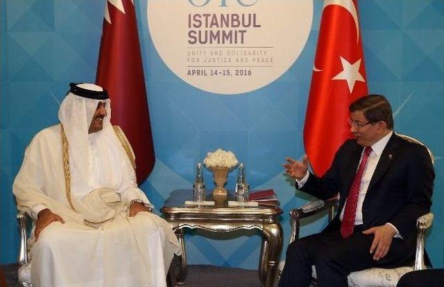 Başbakan Davutoğlu, Katar Emiriyle Görüştü