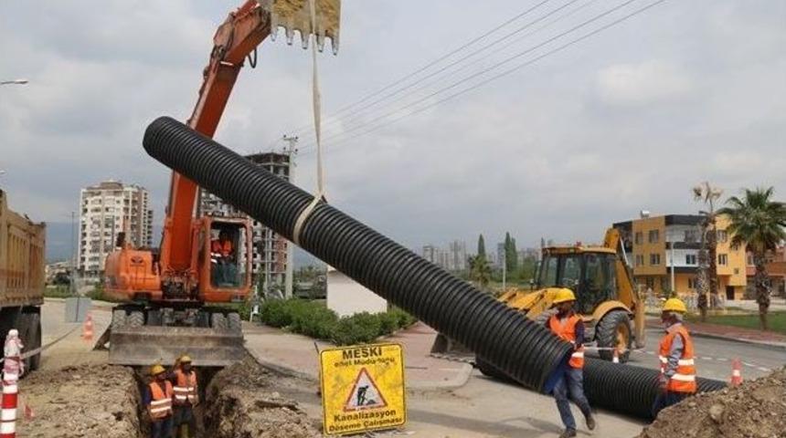 Meski&rsquo;nin Kanalizasyon &Ccedil;alışmaları S&uuml;r&uuml;yor