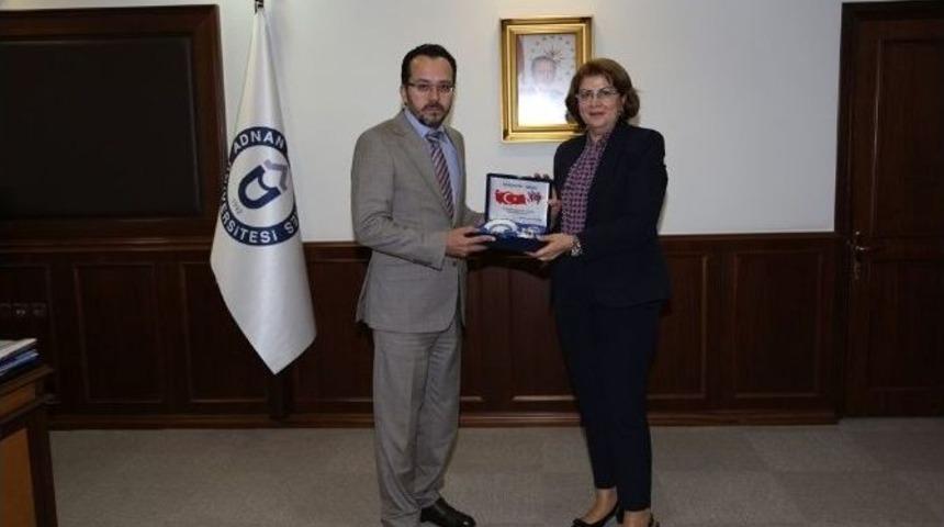 Azerbaycan Eğitim M&uuml;şaviri Nesibova&rsquo;dan Rekt&ouml;r Bircan&rsquo;a Ziyaret