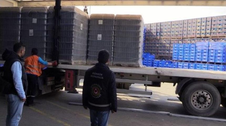 İki Tır Dolusu Şişe Biraya El Konuldu