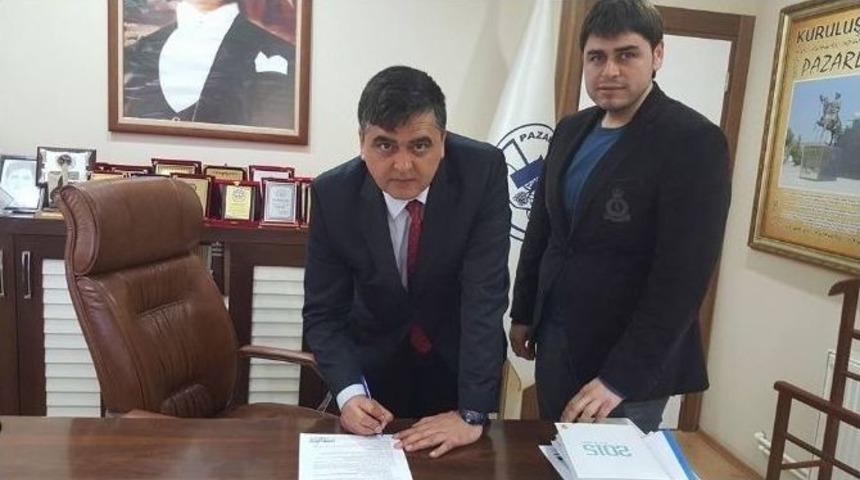 Pazaryeri&rsquo;ne Yapılacak Olan Ticaret Merkezinin İmzaları Atıldı