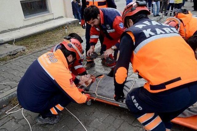 Sarıkamış’ta Deprem Tatbikatı