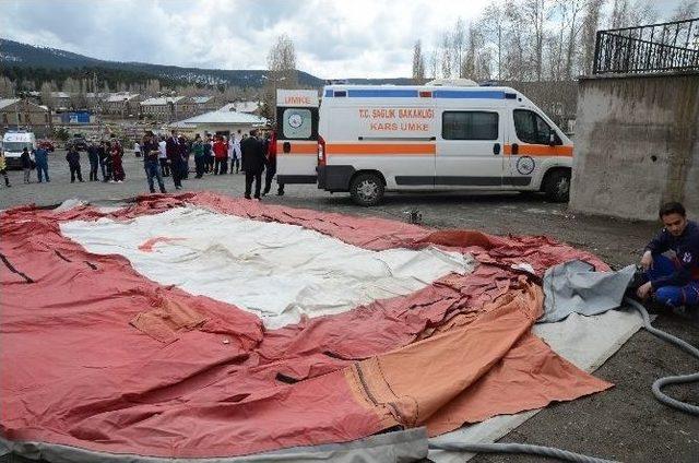 Sarıkamış’ta Deprem Tatbikatı