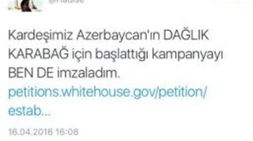 Hadise&rsquo;den Azerbaycan&rsquo;a Destek