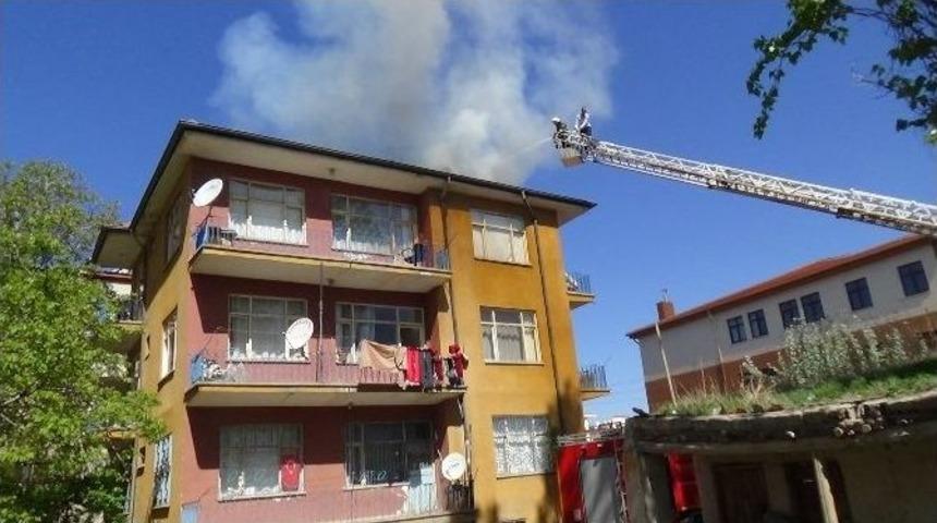 Aksaray&rsquo;da Baca Yangını Korkuttu