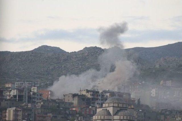 Şırnak’ta, Pkk Karargahları Yaylım Ateşine Tutuluyor