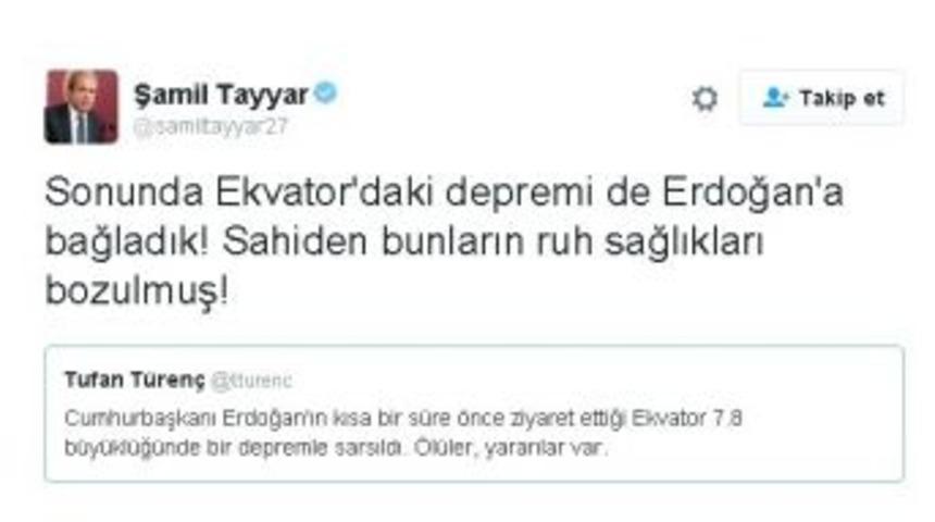 Milletvekili Tayyar&rsquo;dan Gazeteci Tufan T&uuml;ren&ccedil;&rsquo;e Alaylı Tepki