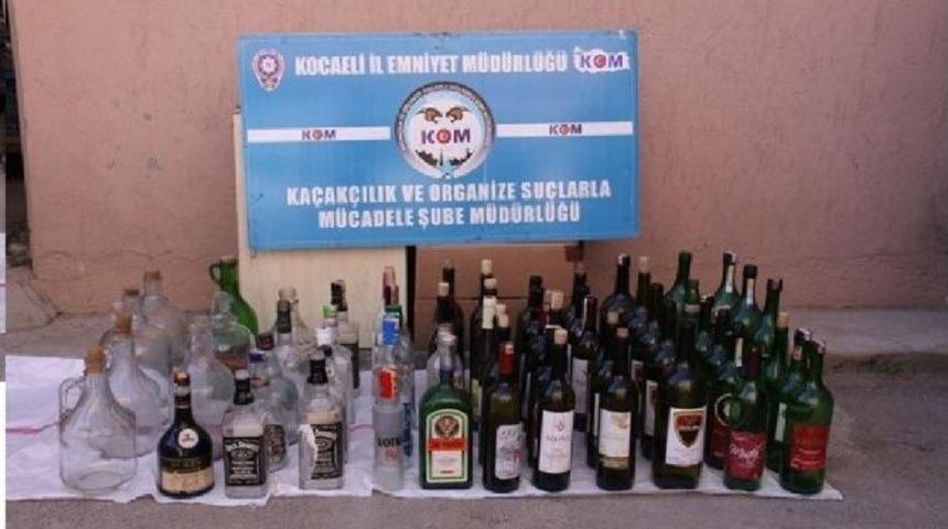 Kocaeli&rsquo;de 35 Litre Sahte Rakı Ele Ge&ccedil;irildi