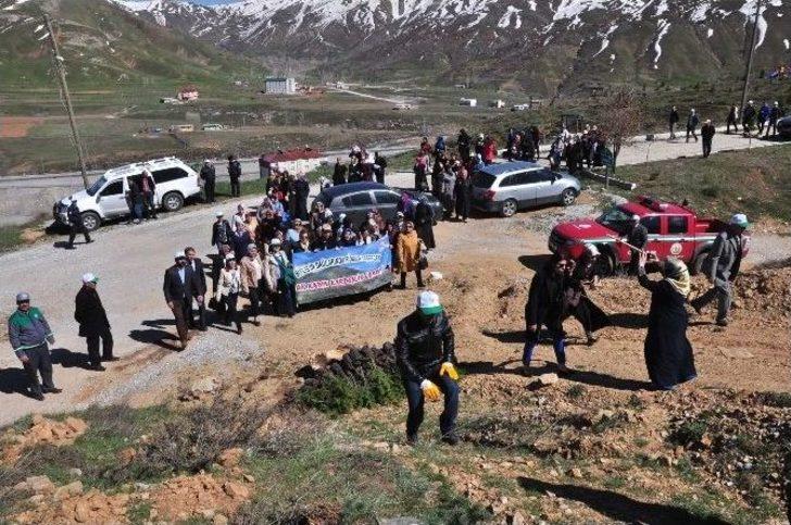 7 Bölgeden Gelen Kadınlar Bitlis’te Fidan Dikti G2