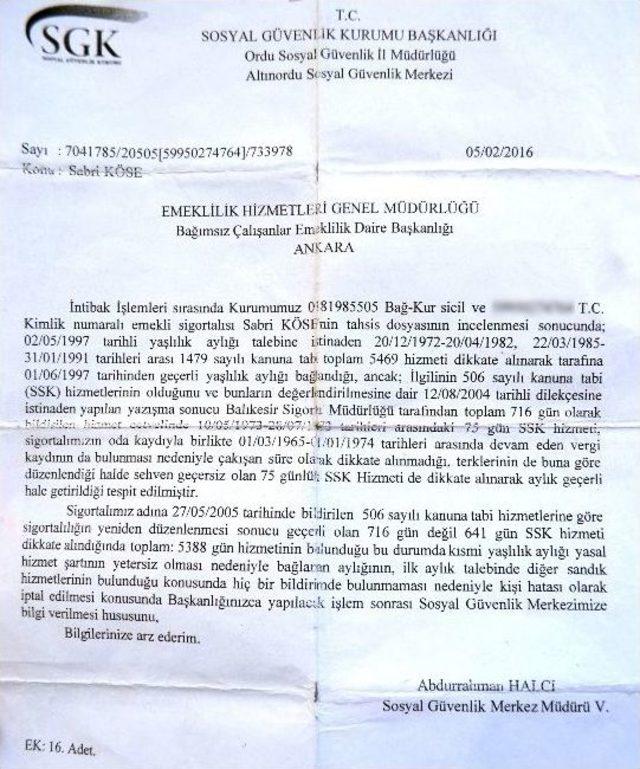 Sgk, 19 Yıldır Ödediği Maaşı Kesti