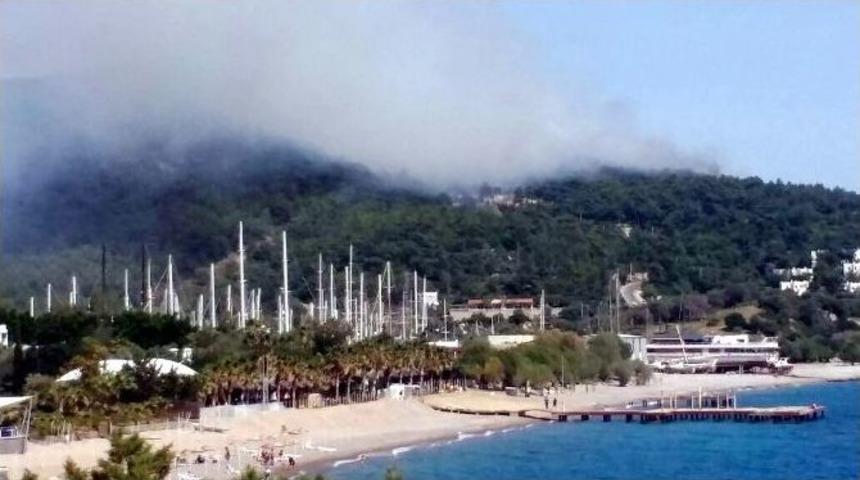 Bodrum&rsquo;da Orman Yangını Otellere Doğru İlerliyor