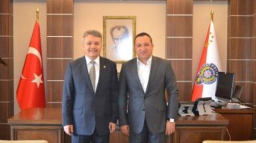 Aselsan B&ouml;lge Bayii Temsilcisi G&uuml;rt&uuml;rk&rsquo;ten Emniyet M&uuml;d&uuml;r&uuml; Şahin&rsquo;e Ziyaret