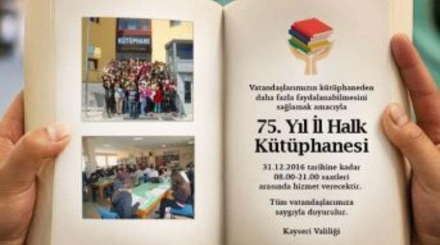 Halk K&uuml;t&uuml;phanesi Akşam 9&rsquo;a Kadar A&ccedil;ık Kalacak