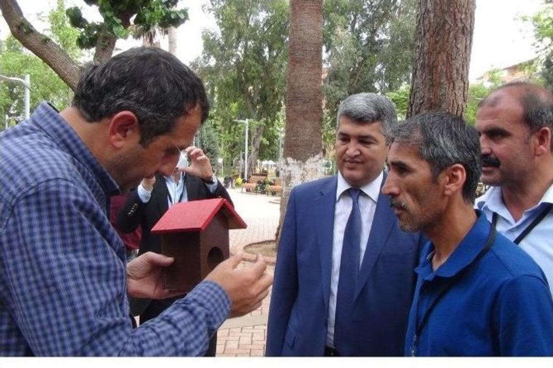 Lise &Ouml;ğrencileri Kendi Yaptıkları 100 Adet Kuş Yuvası Ağa&ccedil;lara Astı