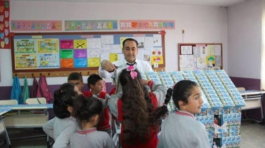 S&uuml;t İ&ccedil;ip Boş Kutularıyla Ev Yaptılar