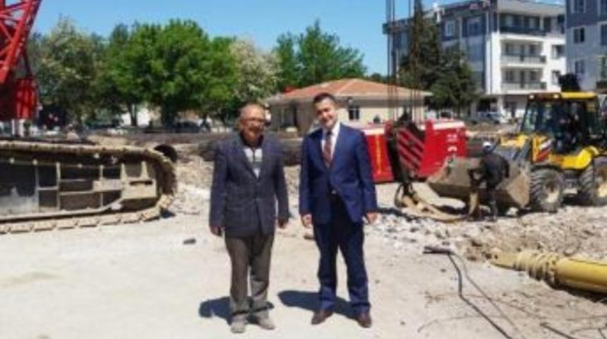 Aksoy, Okul İnşaatında İncelemelerde Bulundu