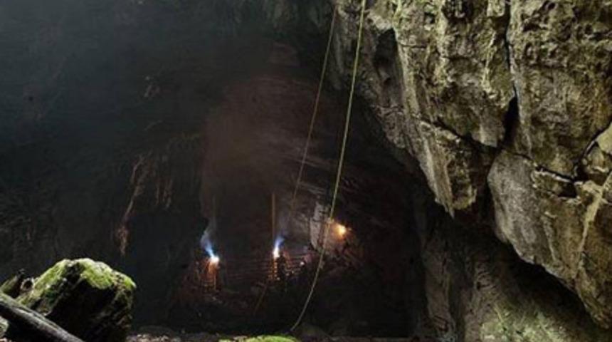 Yarasa kolonisini g&ouml;r&uuml;nt&uuml;ledi