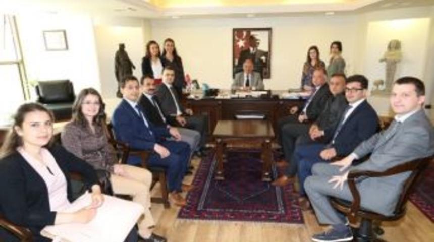 Stajyer &Ouml;ğretmenlerden Başkan Bakıcı&rsquo;ya Ziyaret