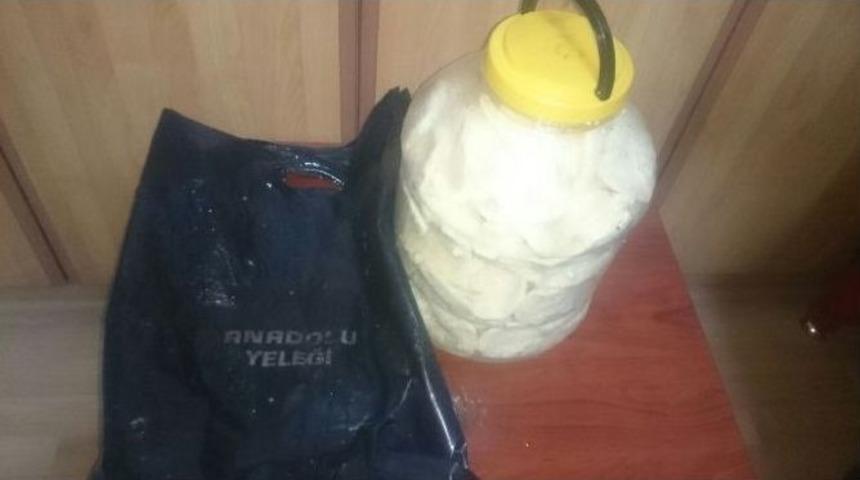 Esrarı Peynir Bidonuna Gizledi