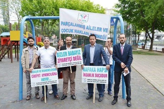 Çocuklarını Göremeyen ’mağdur Babalar’ Eylem Yaptı