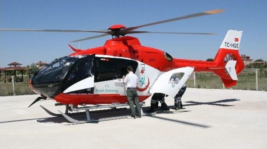 Kulu&rsquo;da Kalp Krizi Ge&ccedil;iren Hastaya Hava Ambulansı