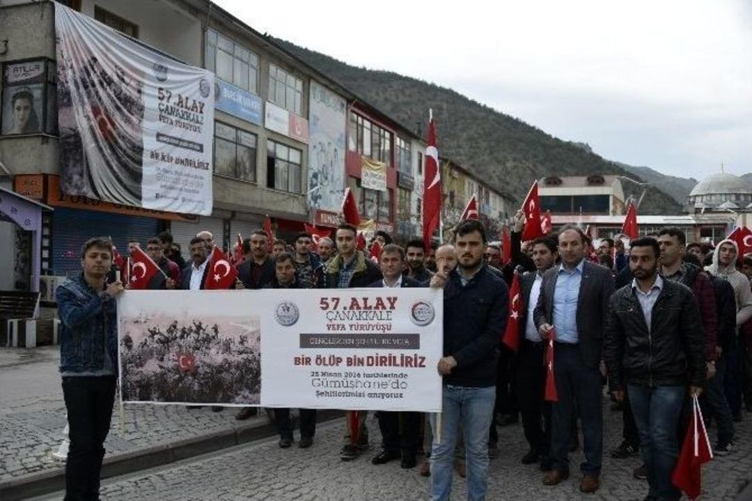 G&uuml;m&uuml;şhane&rsquo;de 57.alay&rsquo;a Ahde Vefa Y&uuml;r&uuml;y&uuml;ş&uuml;