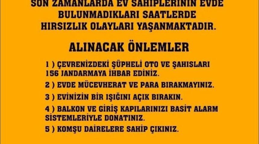 Jandarmadan Afişli Uyarı