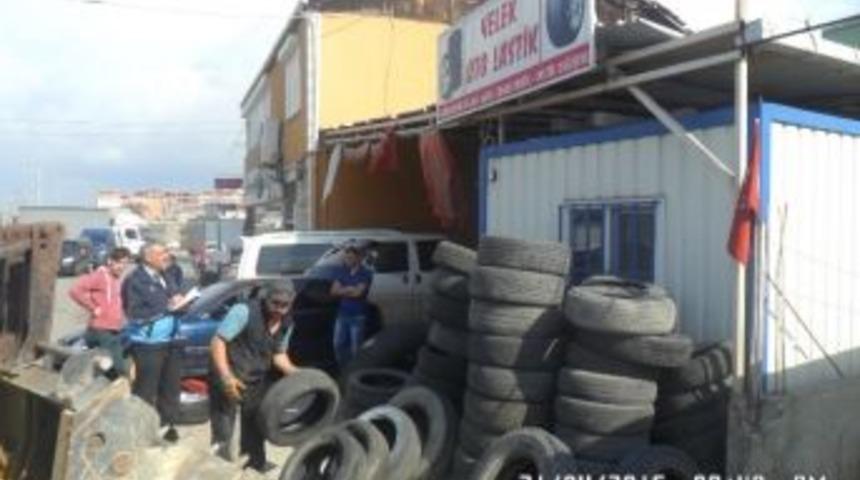 Gebze Zabıtası Oto Lastikçileri Denetledi