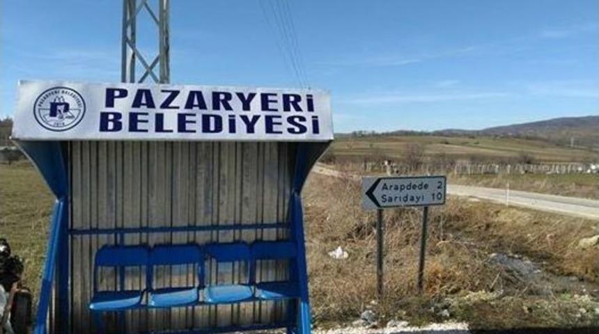 Pazaryeri&rsquo;nin K&ouml;y Yol Ayrımlarına Bekleme Kul&uuml;besi Yerleştirildi