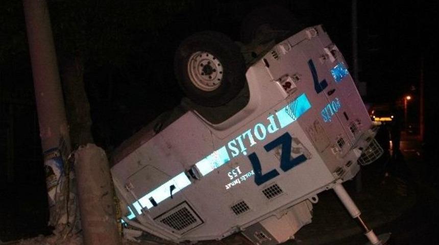 Zırhlı Polis Aracı Takla Attı: 3 Yaralı