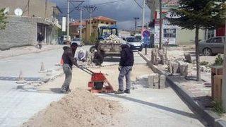 İscehisar’da Parke Taşları Yenileniyor