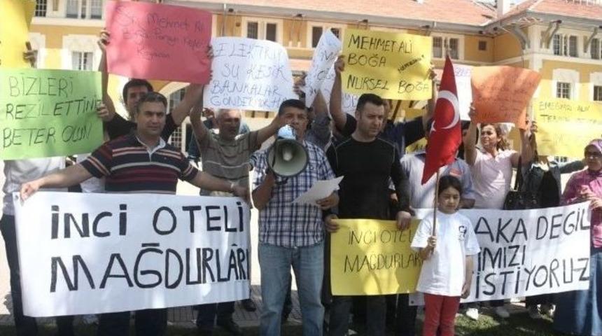 Maaş Ve Tazminatlarını Alamayan Otel &Ccedil;alışanları Eylem Yaptı