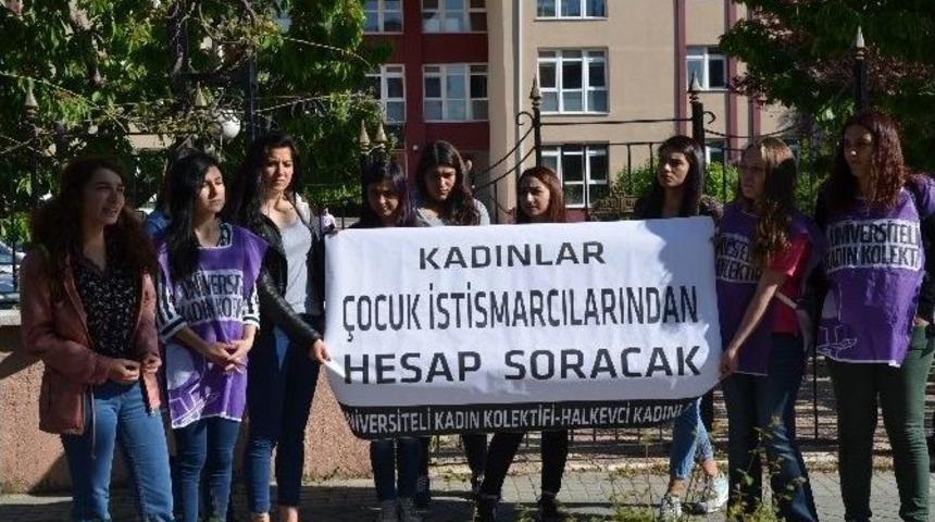 Okullarda Yaşanan Taciz Olaylarına Tepki G&ouml;sterdiler